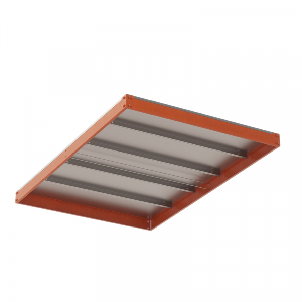 Ярус стеллажа Профи Т, металлический сплошной настил с усилением (1540х655 мм)