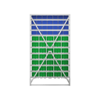 Стойка 1150х2000 односторонняя В1-00-04-07 (синий/зеленый) HV Market