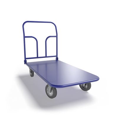 Тележка платформенная со складной ручкой ТПСР 3 М (600х1000) г/п 400 кг.160 серая резина HV Market