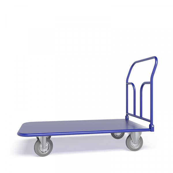 Тележка платформенная со складной ручкой ТПСР 3 М (600х1000) г/п 400 кг.160 серая резина HV Market