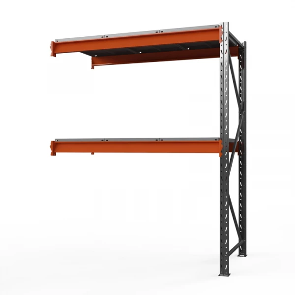 Секция приставная стеллажа металлического ОПТИМА, 2000х1250х785 мм. Полки: 2 шт. метал.