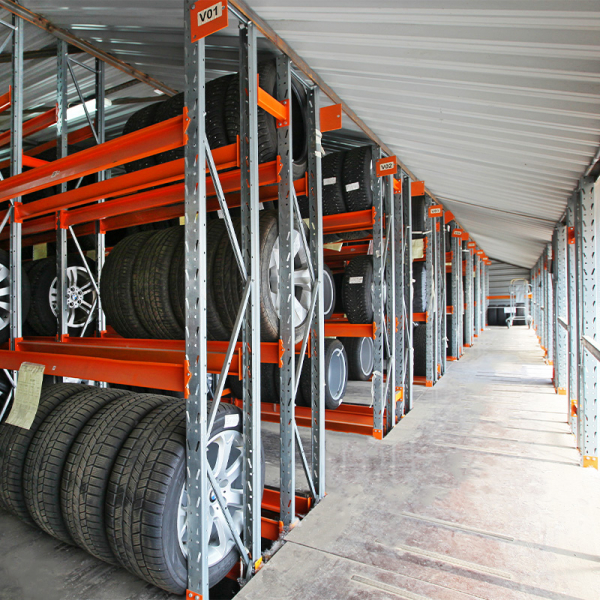 Две секции стеллажа металлического паллетного 2000х1800х1100 мм (70.1.5). Ярусы: пол+1