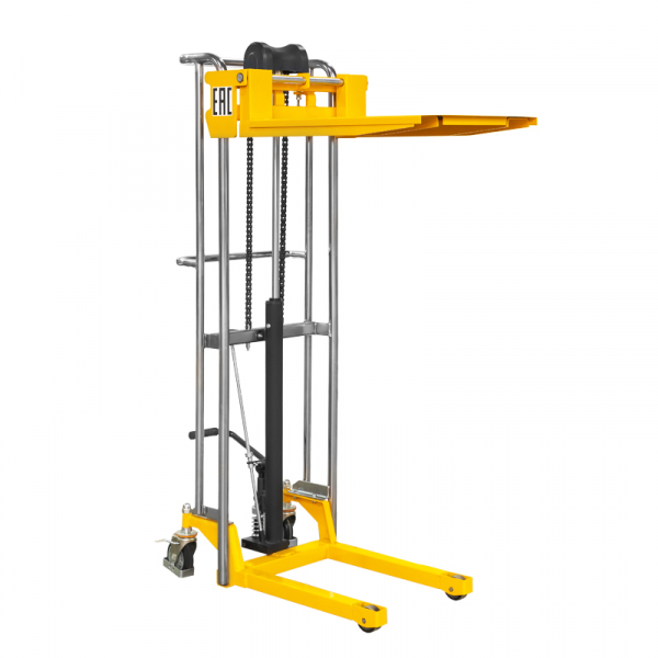 Штабелер гидравлический PJ4150 (400 кг; 1,5 м; с вилами и площадкой) SMARTLIFT