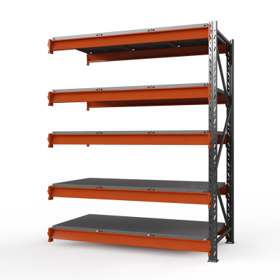 Секция приставная стеллажа металлического ОПТИМА, 2500х1250х785 мм. Полки: 5 шт. метал. HV Market