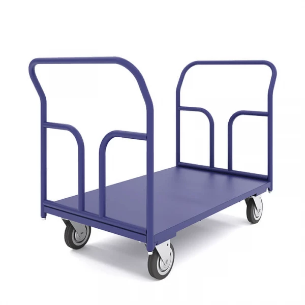 Тележка платформенная с двумя ручками ТПД 1 (500х800) г/п300кг.125 черная резина