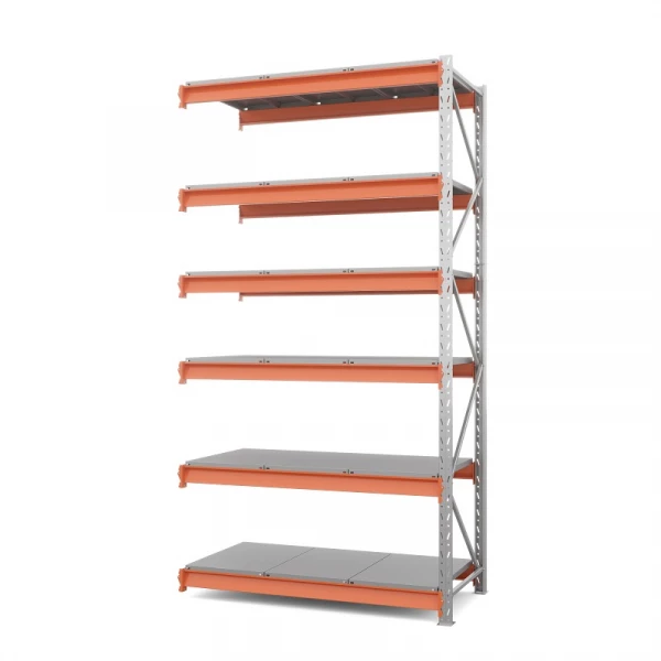 Секция приставная стеллажа металлического ОПТИМА, 3500х2500х785 мм. Полки: 6 шт. метал.