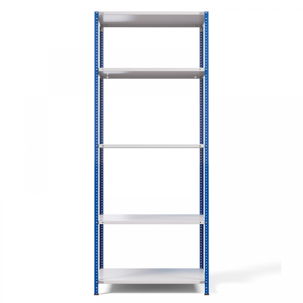 Стеллаж металлический ТС Лайт, синие стойки, 2500x1000x600 мм. Полки: 5 шт. металл (ТС 220100605с)