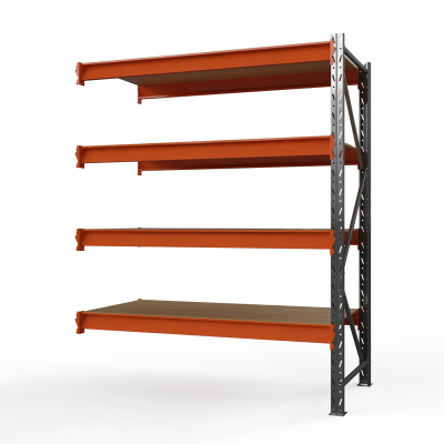 Секция приставная стеллажа металлического ОПТИМА, 2500х1530х785 мм. Полки: 4 шт. фанера HV Market