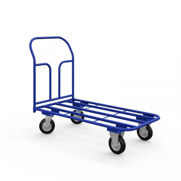 Тележка платформенная каркасная ТК 7 (800х1400) г/п 550 кг.200 черная резина