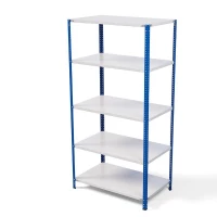 Стеллаж металлический ТС Лайт, синие стойки, 2200x1000x600 мм. Полки: 5 шт. металл (ТС 220100605с) HV Market
