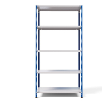 Стеллаж металлический ТС Лайт, синие стойки, 2200x1000x600 мм. Полки: 5 шт. металл (ТС 220100605с) HV Market