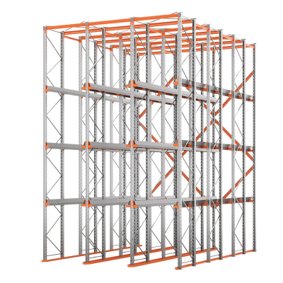 Стеллаж набивной паллетный (7000х4540х6000 мм), 3 линии, 4 яруса HV Market