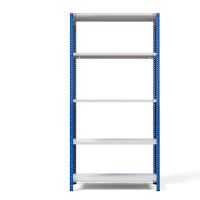 Стеллаж металлический ТС Лайт, синие стойки, 2000x1000x300 мм. Полки: 5 шт. металл (ТС 200100305с) HV Market