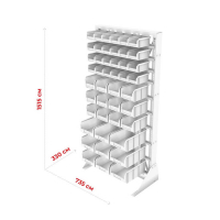Стойка 735х1500 односторонняя А1-04-03-03  (желтый/синий/зеленый) HV Market