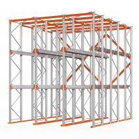 Стеллаж набивной паллетный (5000х4540х4000 мм), 3 линии, 3 яруса HV Market