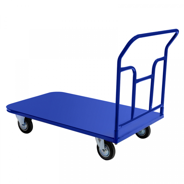 Тележка платформенная ТПТ 600х1000 (г/п 400 кг.) 160 черная резина