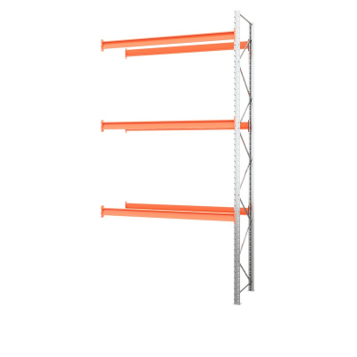 Секция приставная стеллажа металлического паллетного 5000х2700х1100 мм (85.1.5). Ярусы: пол+3