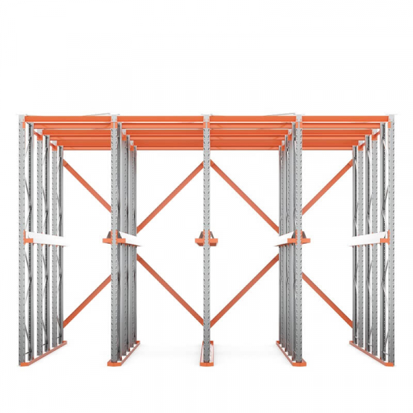 Стеллаж набивной паллетный (4000х6020х5000 мм), 4 линии, 2 яруса HV Market