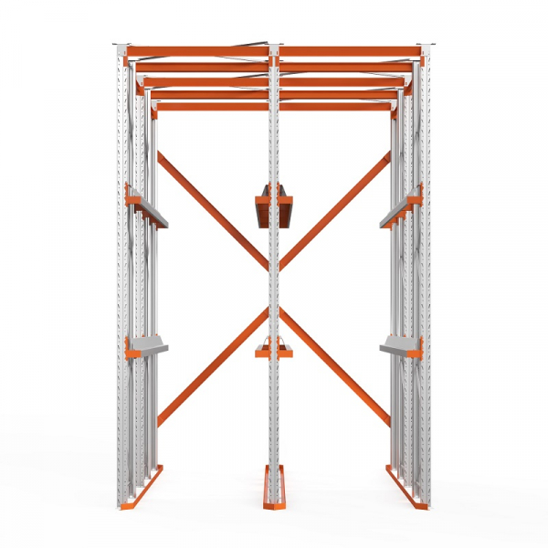 Стеллаж набивной паллетный (4500х3060х5000 мм), 2 линии, 3 яруса