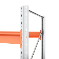 Две секции стеллажа металлического паллетного 3500х2700х1100 мм. Ярусы: пол+2 HV Market