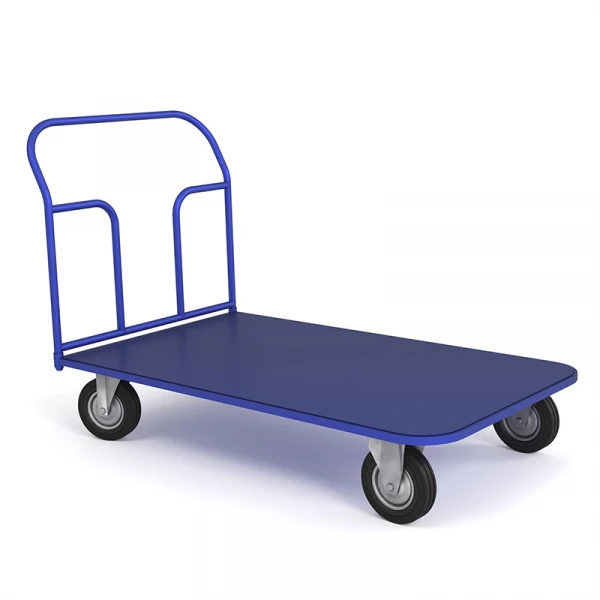 Тележка платформенная ТП 10 (800x1800) г/п 300 кг.125 черная резина