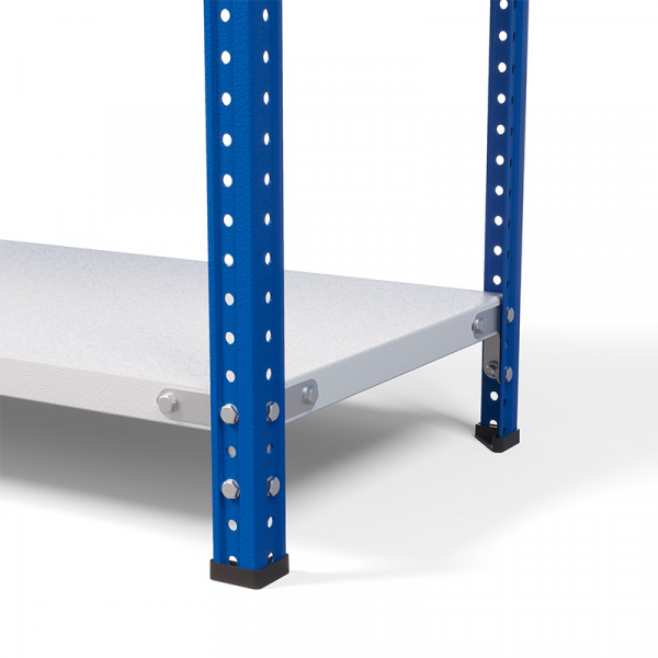 Стеллаж металлический ТС Лайт, синие стойки, 2000x1000x500 мм. Полки: 5 шт. металл (ТС 200100505с)