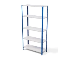 Стеллаж металлический ТС Лайт, синие стойки, 2000x1000x400 мм. Полки: 5 шт. металл (ТС 200100405с) HV Market
