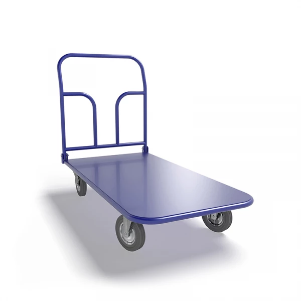 Тележка платформенная со складной ручкой ТПСР 2 М (600х900) г/п 500 кг.200 серая резина HV Market