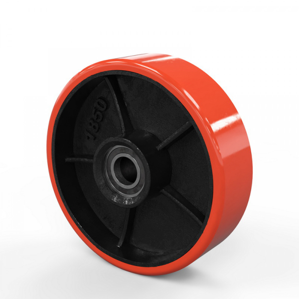 Колесо для гидравлической тележки, 180x50  мм, металл/полиуретан (с подшипниками) HV Market