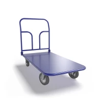 Тележка платформенная со складной ручкой ТПСР 3 М (600х1000) г/п 500 кг.200 серая резина HV Market