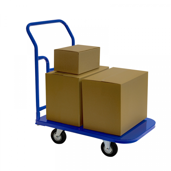 Тележка платформенная ТПТ (г/п 400 кг, 800x500 мм, колеса черная резина 160 мм)