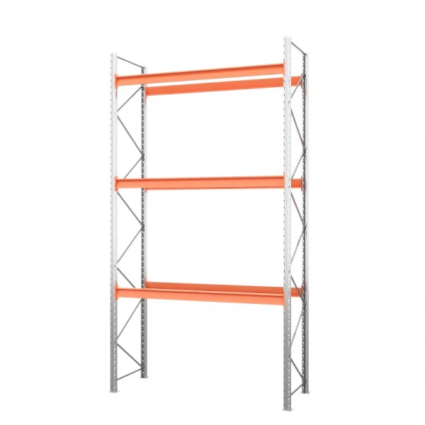 Стеллаж металлический паллетный 4500х2700х1100 мм. Ярусы: пол+3