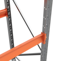 Две секции стеллажа металлического паллетного 3500х1800х1100 мм (70.1.5). Ярусы: пол+2 HV Market