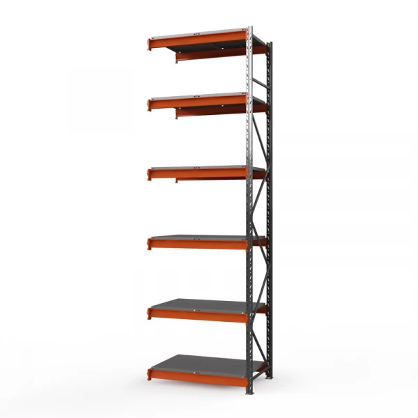 Секция приставная стеллажа металлического ОПТИМА, 4000х1250х785 мм. Полки: 6 шт. метал.