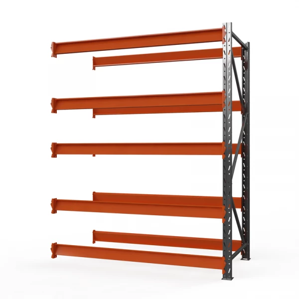 Секция приставная стеллажа металлического ОПТИМА, 4000х1250х785 мм. Полки: 5 шт. без настила