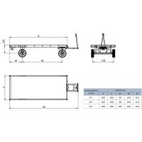 Большегрузная тележка БТ 1 Н  (1250 х 2000) без колес HV Market
