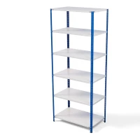 Стеллаж металлический ТС Лайт, синие стойки, 2500x1000x500 мм. Полки: 6 шт. металл (ТС 220100506с) HV Market