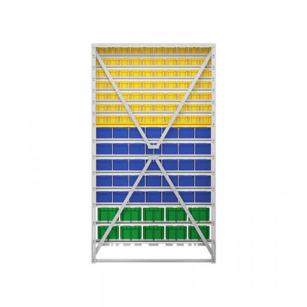 Стойка 1150х2000 односторонняя В1-07-05-02 (желтый/синий/зеленый)