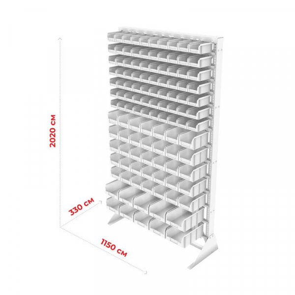 Стойка 1150х2000 односторонняя В1-07-05-02 (желтый/синий/зеленый)