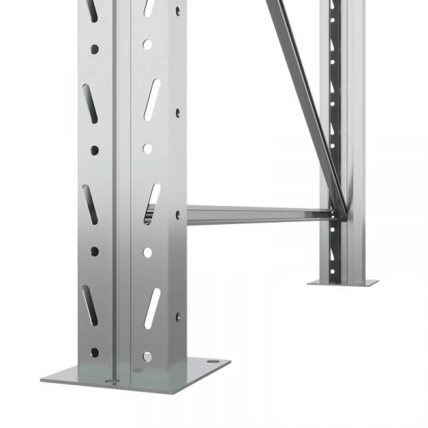 Две секции стеллажа металлического паллетного 4500х1800х1100 мм. Ярусы: пол+3