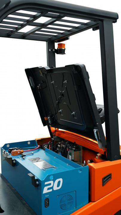 Электрический вилочный погрузчик Noblelift FE4P20QC Duplex mast (Свинц-кислот 360Ач, FFL, В-4000мм), высота подъема 4000 мм, грузоподъемность 2000 кг, ширина вил 100 мм