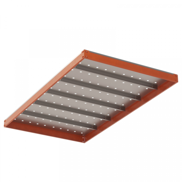 Ярус стеллажа Профи Т, металлический перфорированный настил (1845х655 мм)