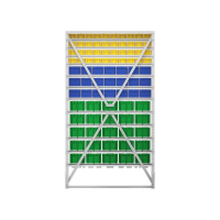 Стойка 1150х2000 односторонняя В1-04-03-05  (желтый/синий/зеленый) HV Market