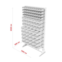 Стойка 1150х2000 односторонняя В1-04-03-05  (желтый/синий/зеленый) HV Market