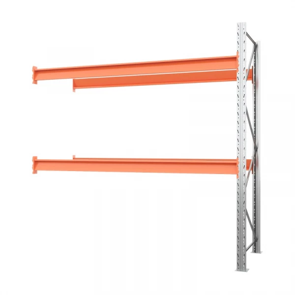 Секция приставная стеллажа металлического паллетного 2500х2700х1100 мм (70.1.5). Ярусы: пол+2