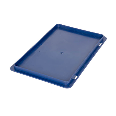 Крышка сплошная 300х200 мм для пластиковых контейнеров моделей 3215, 3147 синяя HV Market