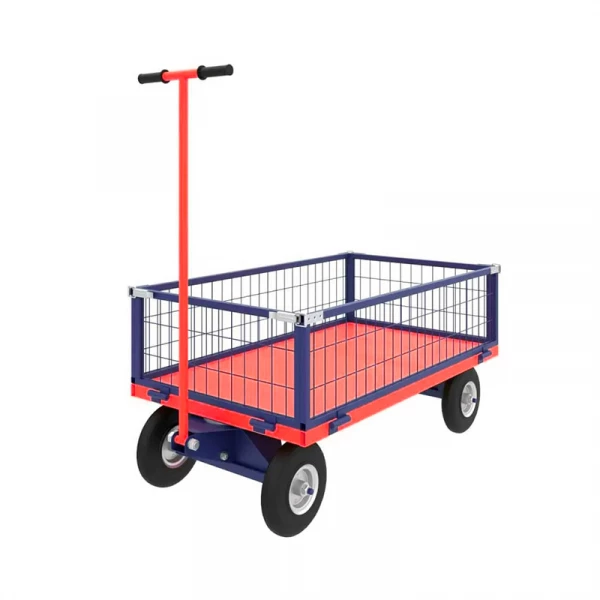 Тележка с поворотной осью ТПОБ 2 С (600х900) г/п 450 кг.колеса литые 250 мм.