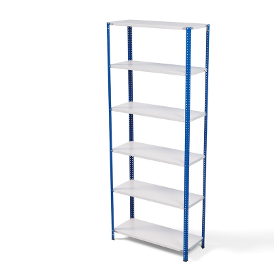 Стеллаж металлический ТС Лайт, синие стойки, 2500x1000x300 мм. Полки: 6 шт. металл (ТС 220100306с)