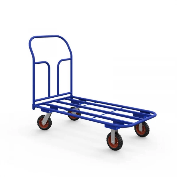 Тележка платформенная каркасная ТК 2 (600х900) г/п 500 кг.200 литая протекторная резина