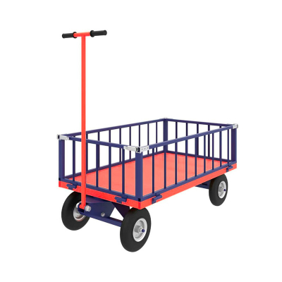 Тележка с поворотной осью ТПОБ 2 Т (600х900) г/п 450 кг.колеса литые 250 мм. HV Market